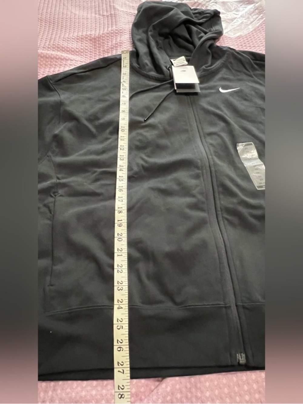 Nike Black Full-Zip Hoodie Jacket with Swoosh - Picture 7 of 9